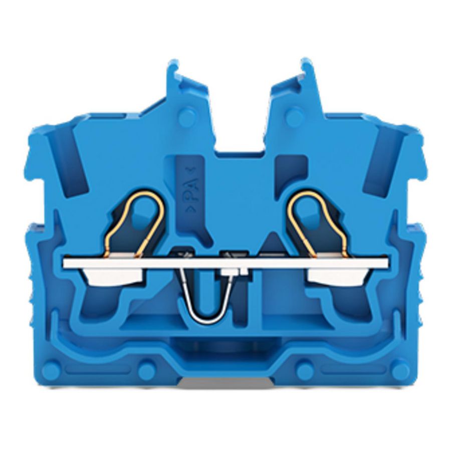 2-draads MINI-rijgklem bedieningsopening 1mm² blauw 2050-304 VVE=100