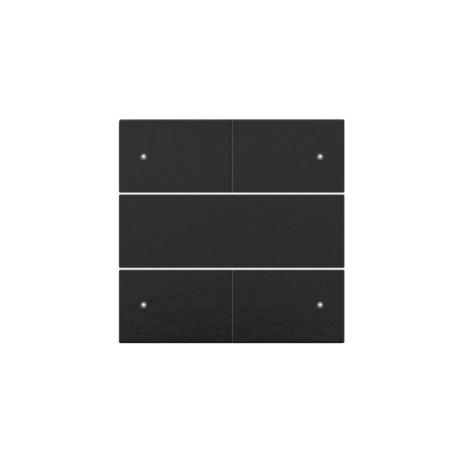 Afwerkingsset 4-voudige pot.vrij knop 24V Led pianoblack
