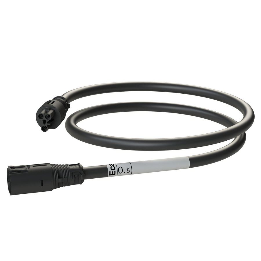 Koppelsnoer AW 0,5m 3G2,5 zwart Eca VVE=20