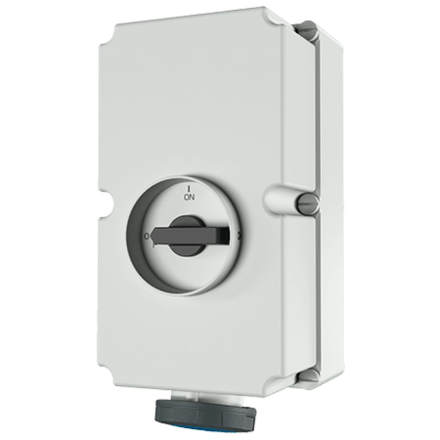 Wandcontactdoos 125A 3-polig  6H 230V IP67 DUO