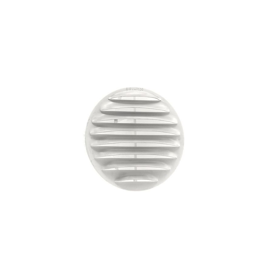 ALU schoepenrooster+klem Ø130mm wit