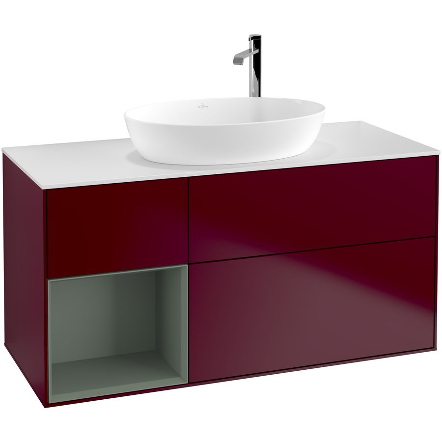 Wastafelonderkast Finion 1200x603x501mm Peony Matt Lacquer F941GMHB