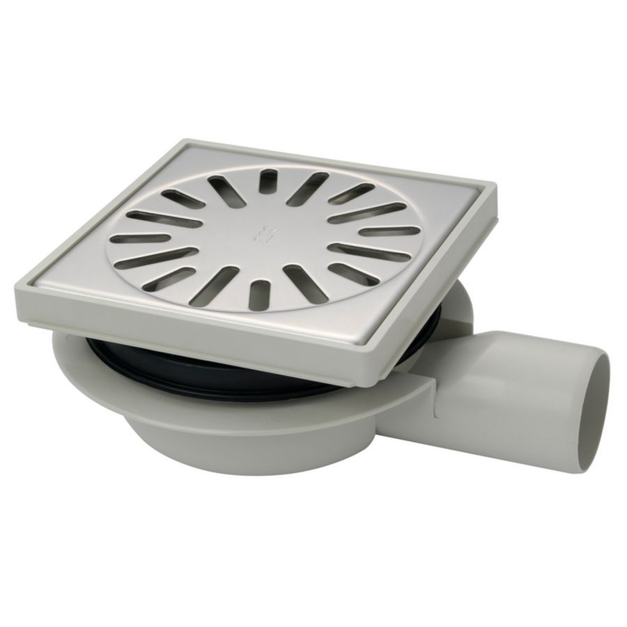 Vloerput 150x150mm RVS H/V verstelbaar 4264004016