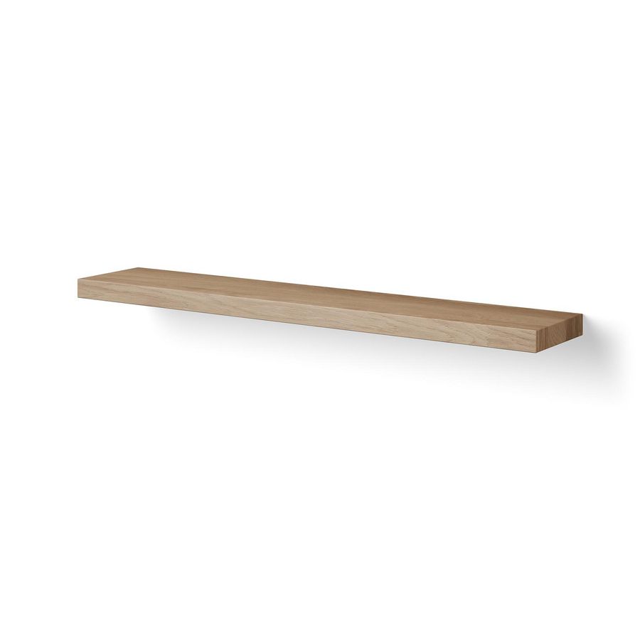 Wandplank Wall Shelf Free 800mm massief eiken old grey incl. blinde steunen