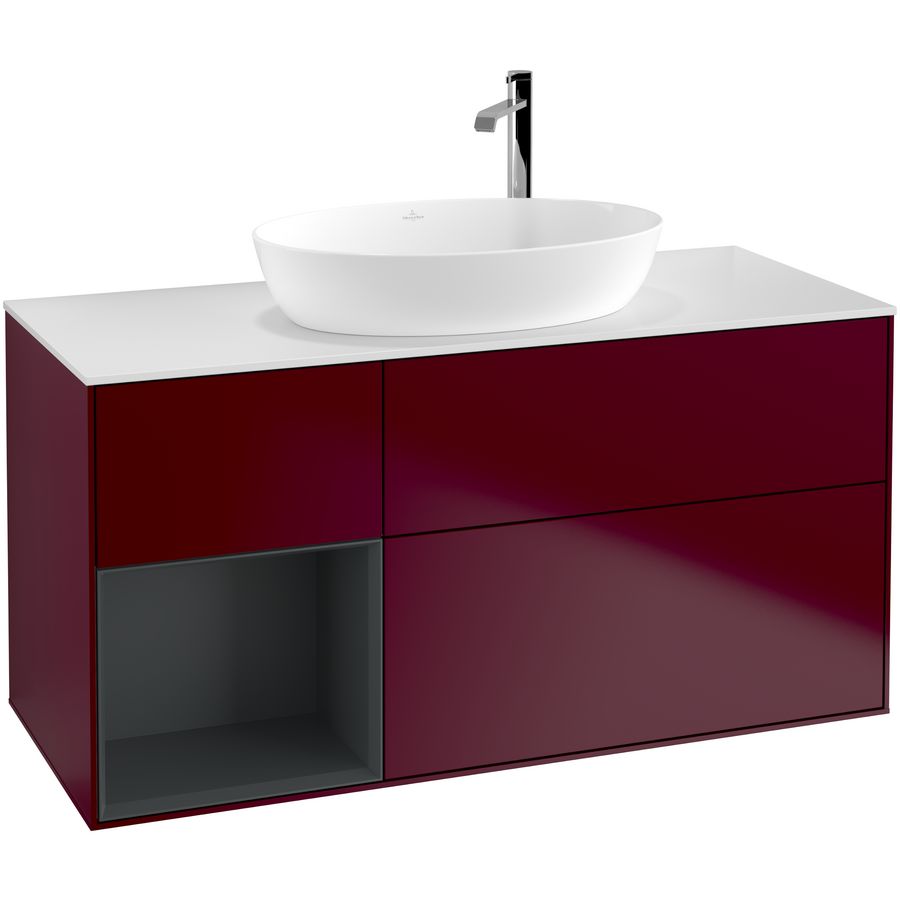 Wastafelonderkast Finion 1200x603x501mm Peony Matt Lacquer F941HGHB
