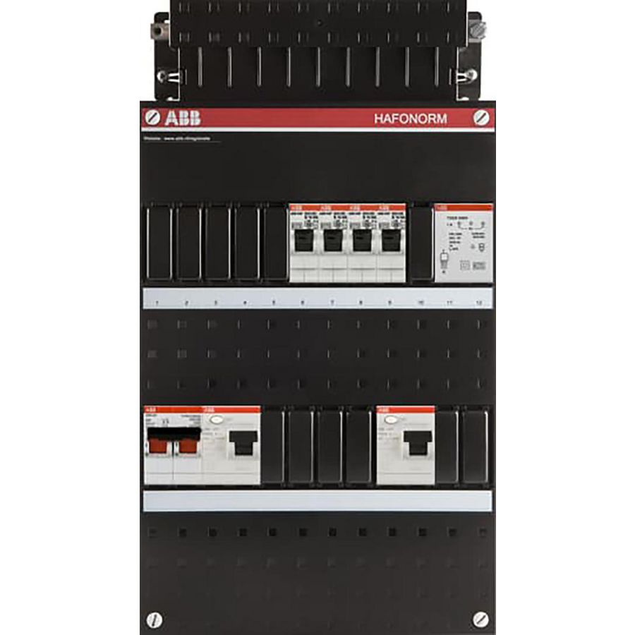 Groepenkast 4 groepen achter 2x30mA +T+HS 1-fase 1SPF006907F0181
