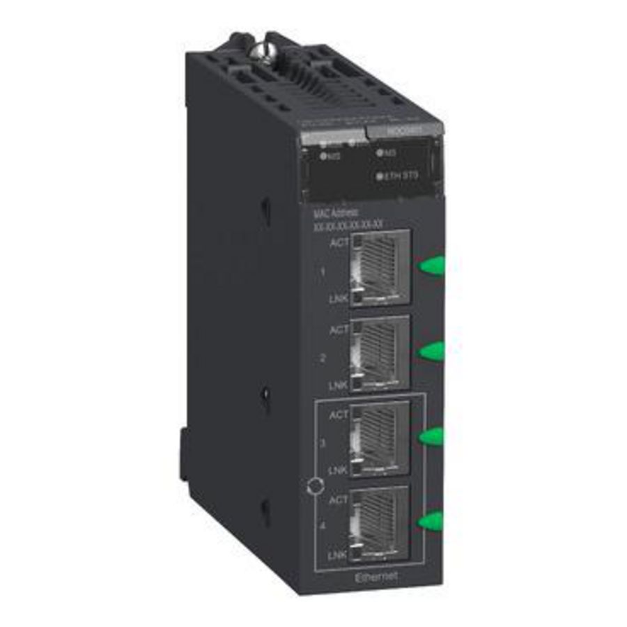 Ethernet TCP/IP netwerkmodule 4xRJ45 10/100 MBit/