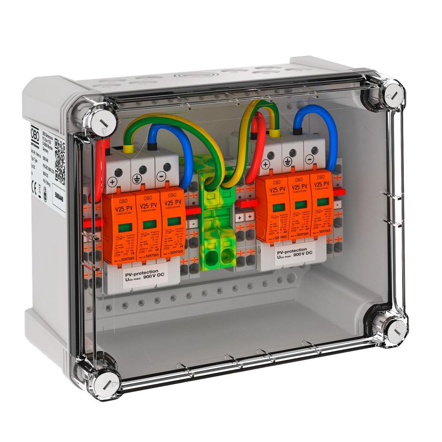 Fotovoltaische DC Stringbox 2x2 PV 2 WR-MPP 900V DC RAL