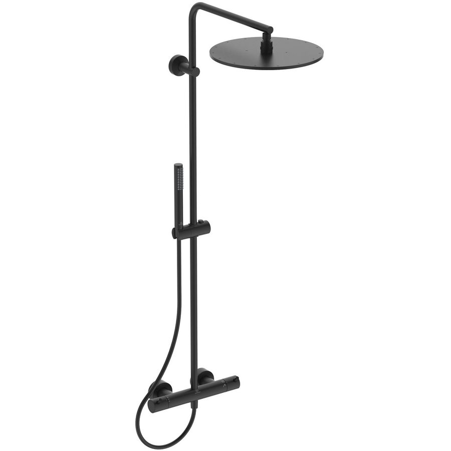 Douchesysteem m. pengrepen silk black Ceratherm T125