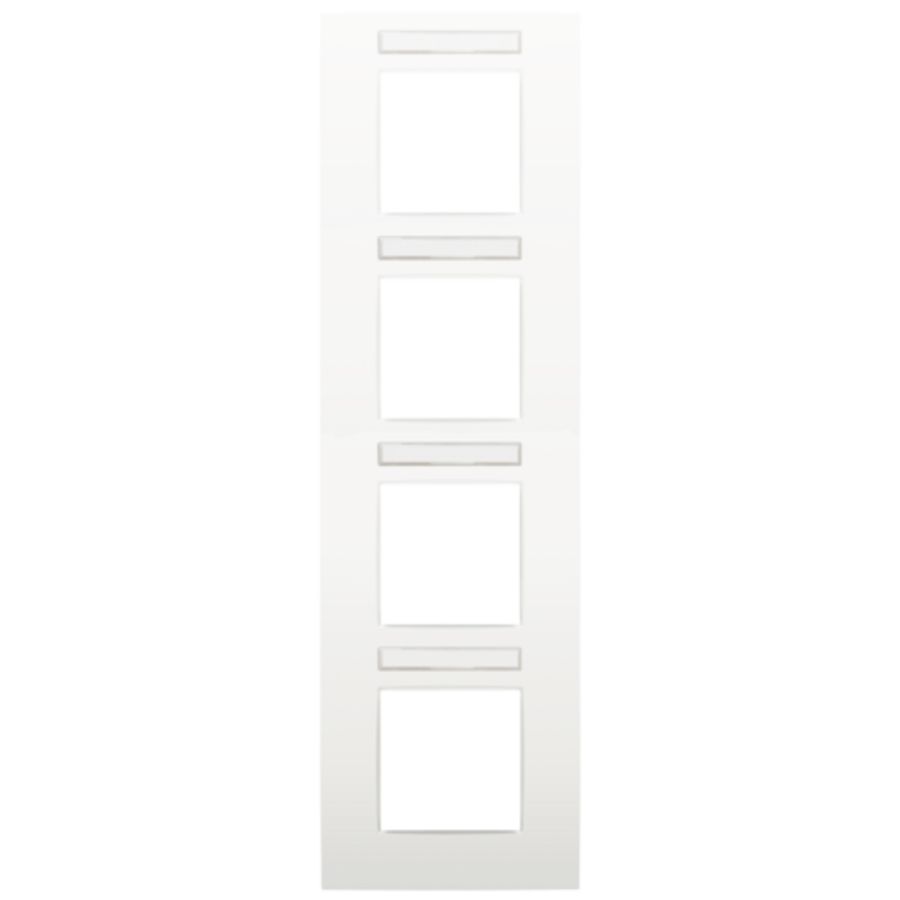 4-voudig afdekplaat hoh 71mm VERT Intense white