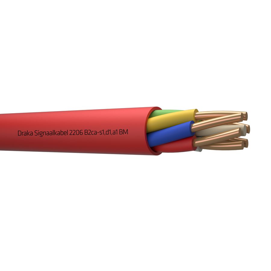 Haspel a 500m. signaal kabel B2ca rd# 6x0,8mm 2206 BM