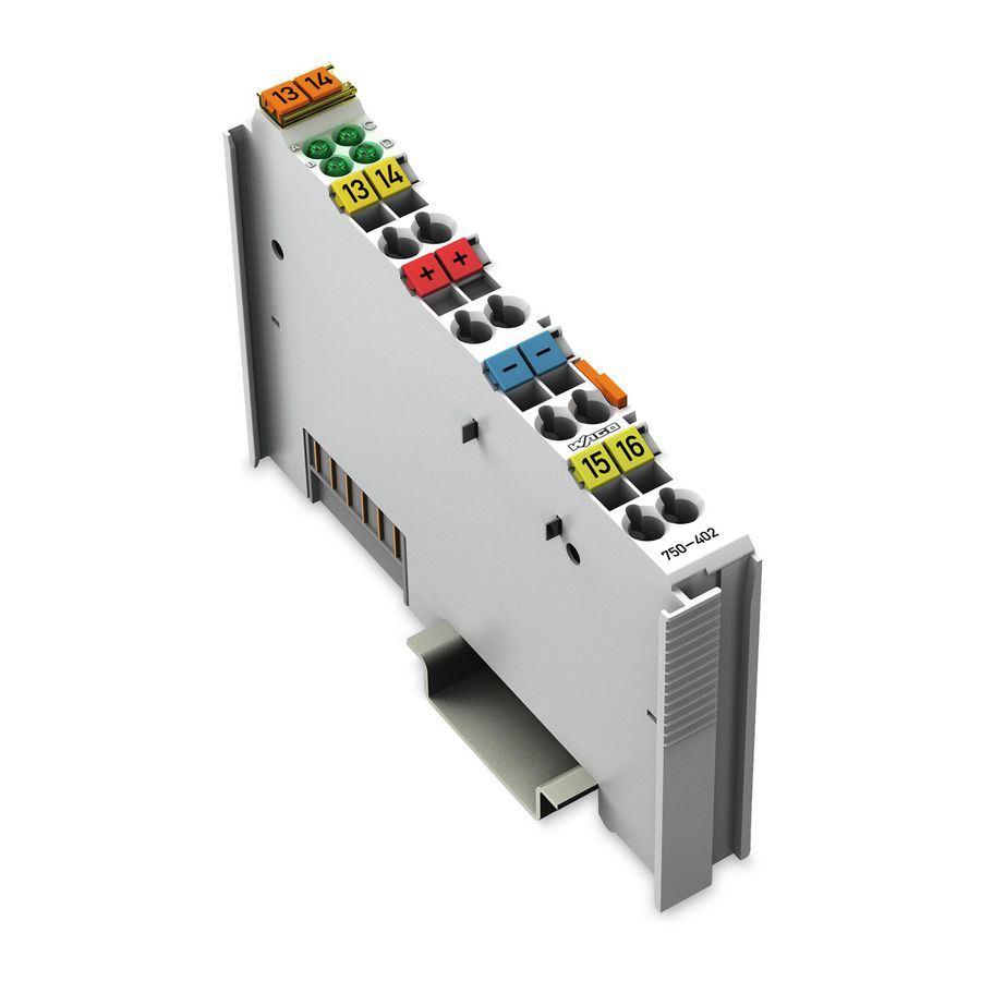 4-kanaals digitale ingang DC 24V 3ms lichtgrijs