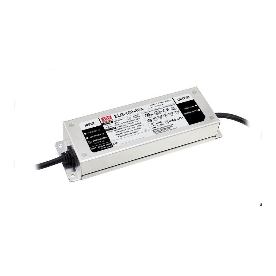 AC-DC enkele output LED Driver CV+CC 100W 24V CC fixed IP67
