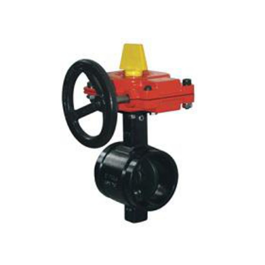 Shurjoint groef vlinderklep MM 88,9mm 3" E-PW Gear op