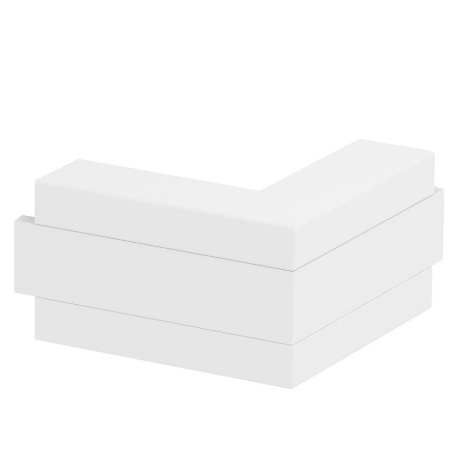 Buitenhoek vast 190x190x100 polyvinylchlorid puur wit