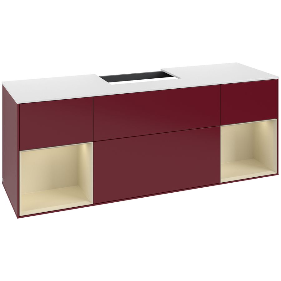Wastafelonderkast Finion 1600x603x501mm Peony Matt Lacquer G211HJHB