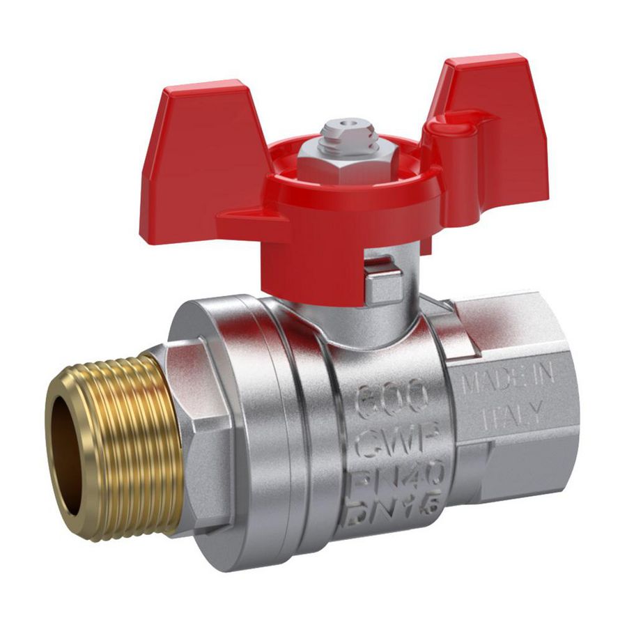 kogelkraan   S90/1/2" bu.dr. x bi.dr./dn15/ver  VVE=10