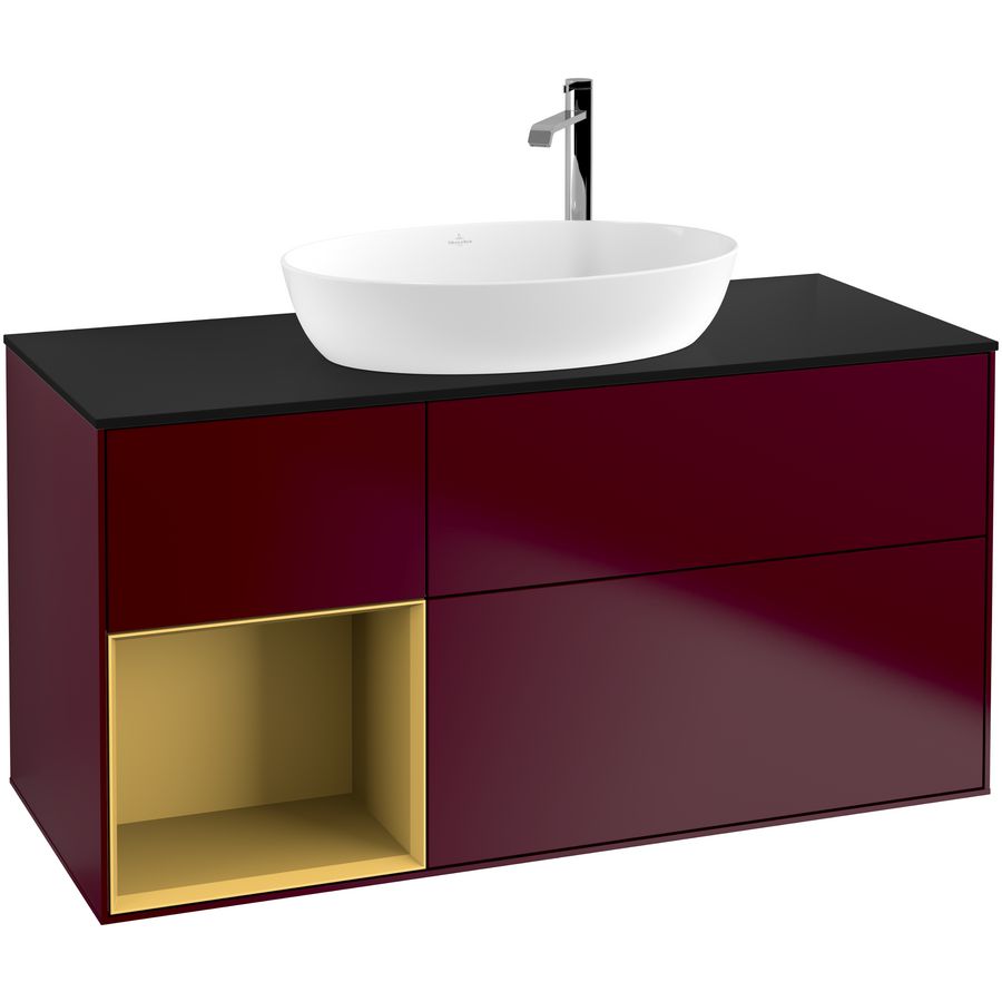 Wastafelonderkast Finion 1200x603x501mm Peony Matt Lacquer F942HFHB