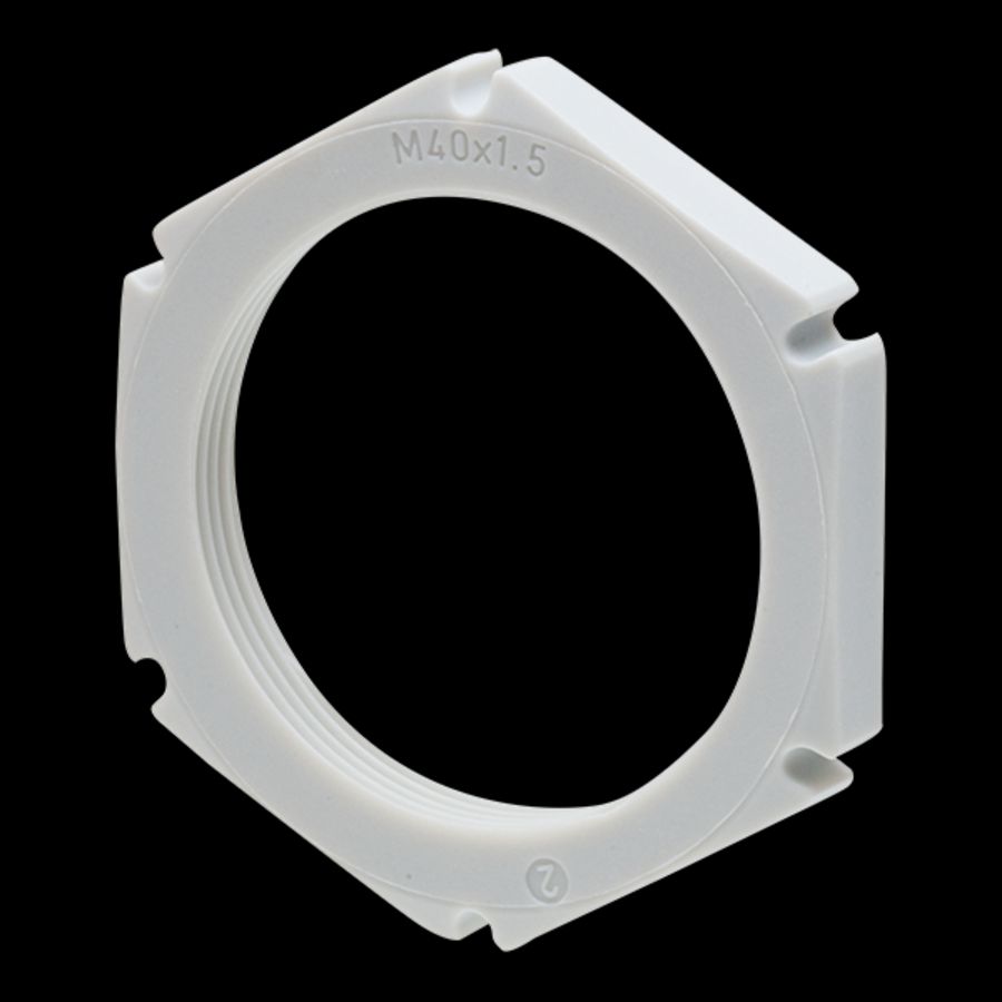 Contramoer kunststof M40x1,5 grijs (EMUG40LG)