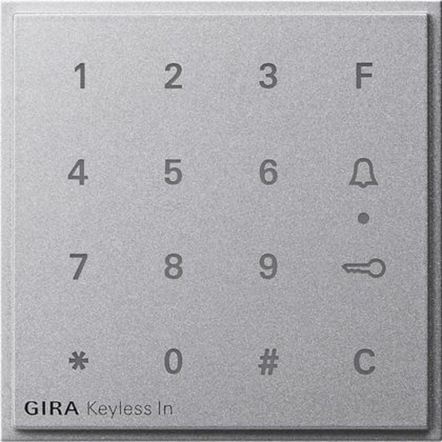 Op.st. codeklavier Gira TX_44 kl.alum.
