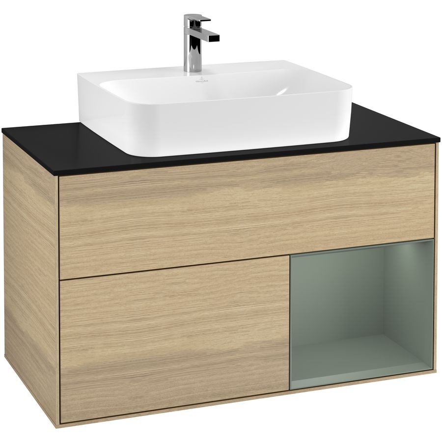 Wastafelonderkast Finion 1000x603x501mm Oak Veneer G122GMPC
