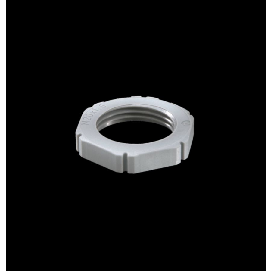 Contramoer kunststof M16x1,5 zilver grijs (EMUG16SG) VVE=100