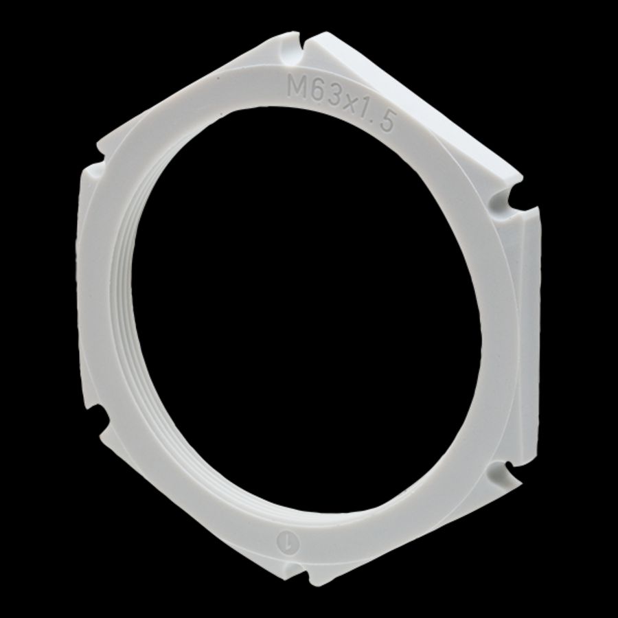 Contramoer kunststof M63x1,5 grijs (EMUG63LG)