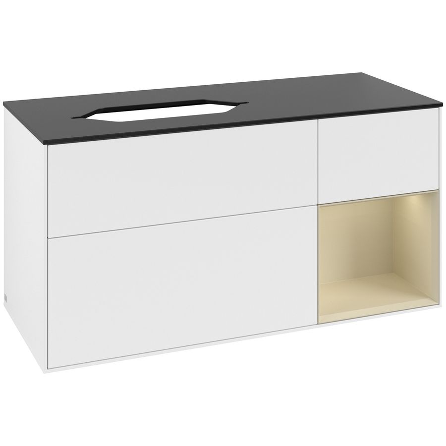 Wastafelonderkast Finion 1200x603x501mm White Matt Lacquer G692HJMT