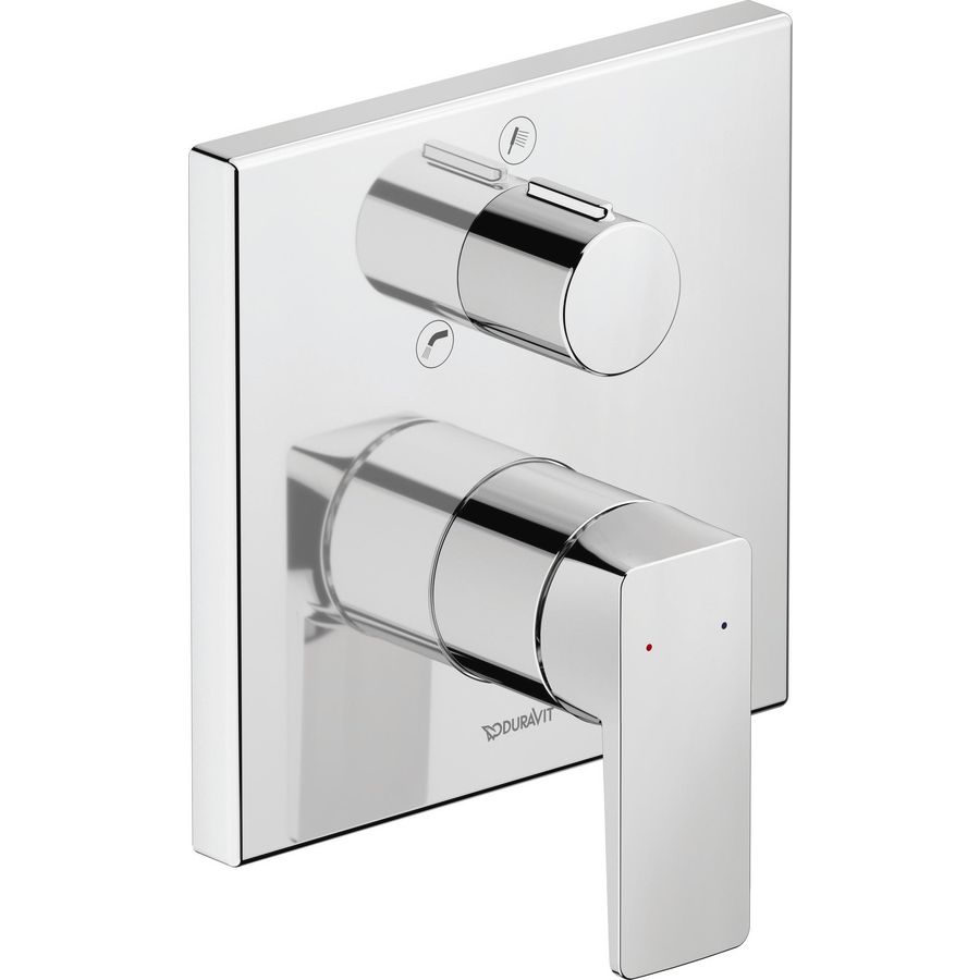 Manhattan 1-hendel badmengkraan inbouw chroom 150x82x173mm
