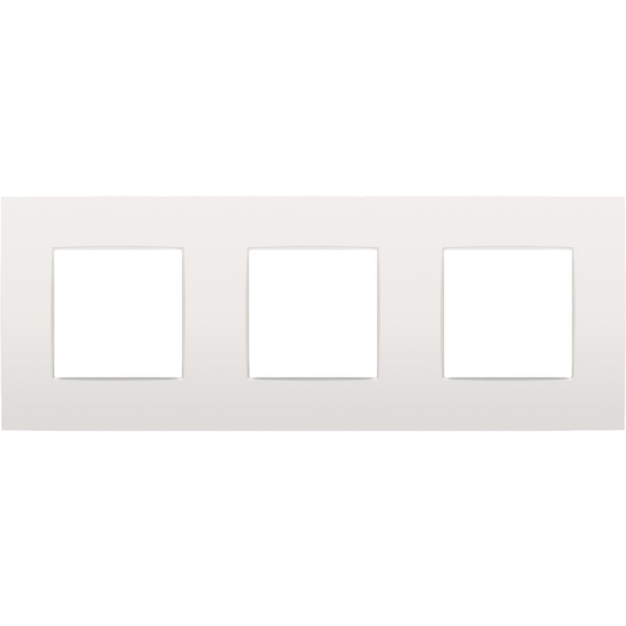 3-Voudige afdekplaat 71mm centerafst. Int. white