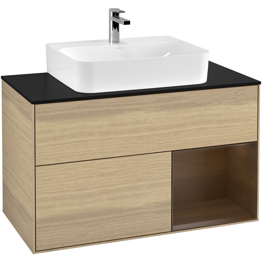 Wastafelonderkast Finion 1000x603x501mm Oak Veneer G122GNPC