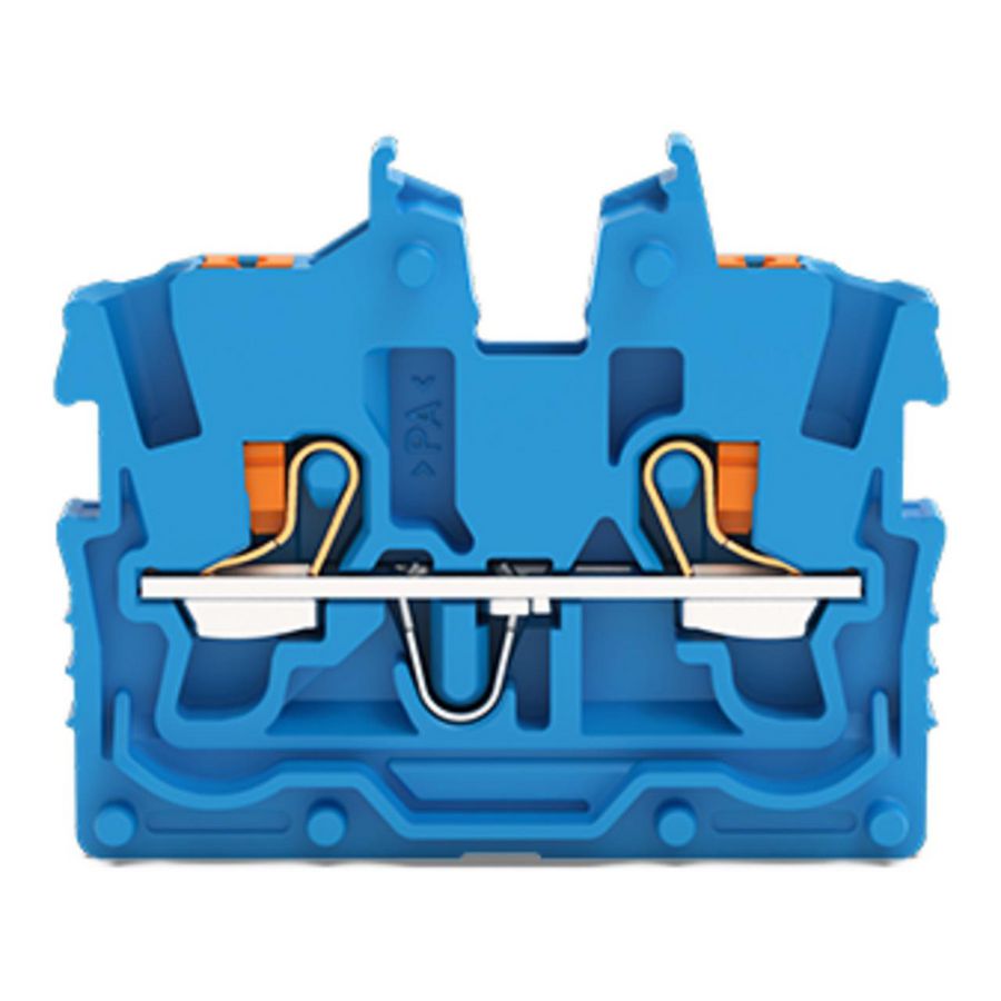 2-draads MINI-rijgklem Met Druk 1 mm² blauw 2250-324 VVE=100