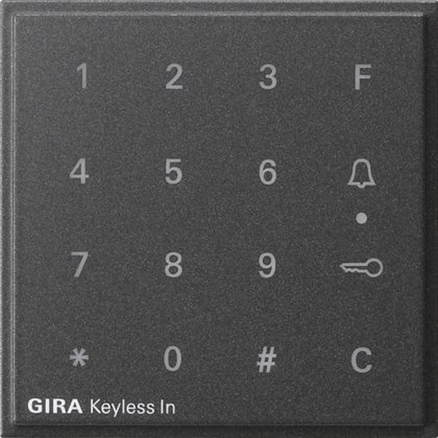 Op.st. codeklavier Gira TX_44 antraciet