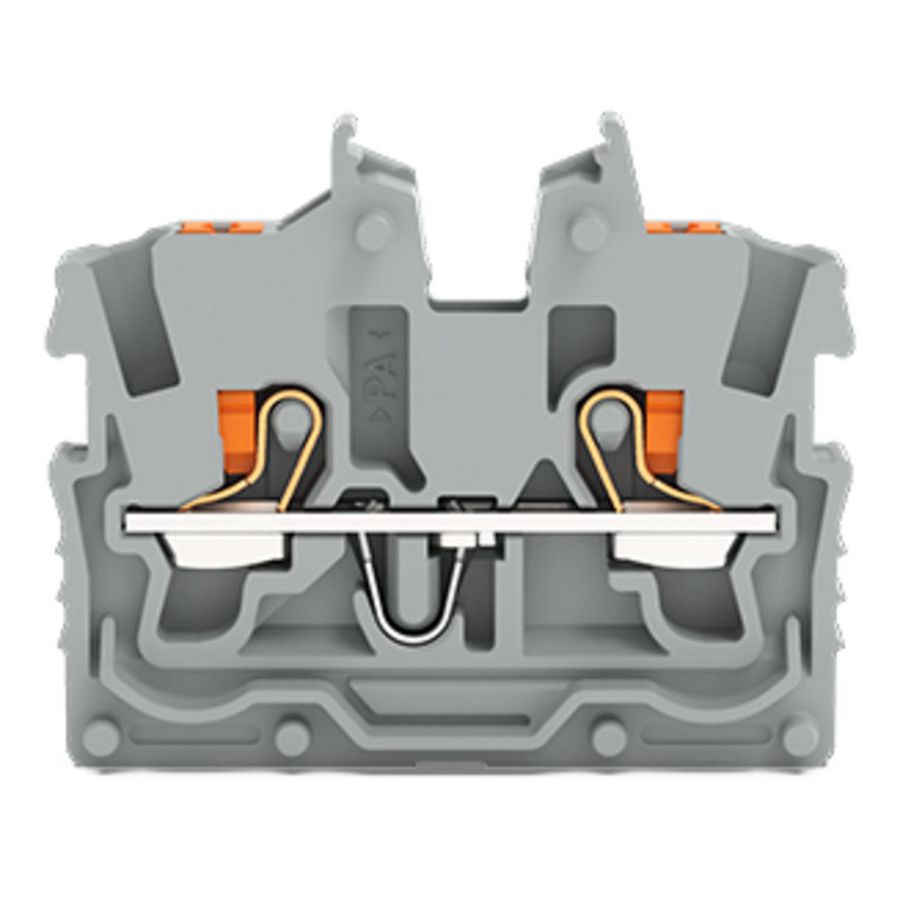 2-draads MINI-rijgklem Met Druk 1 mm² grijs 2250-321 VVE=100