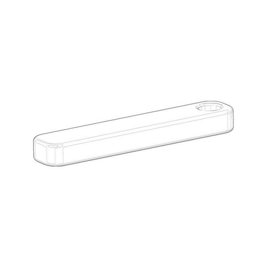 Trek aan de knop 9,5x47,5x5mm Mat Zwart