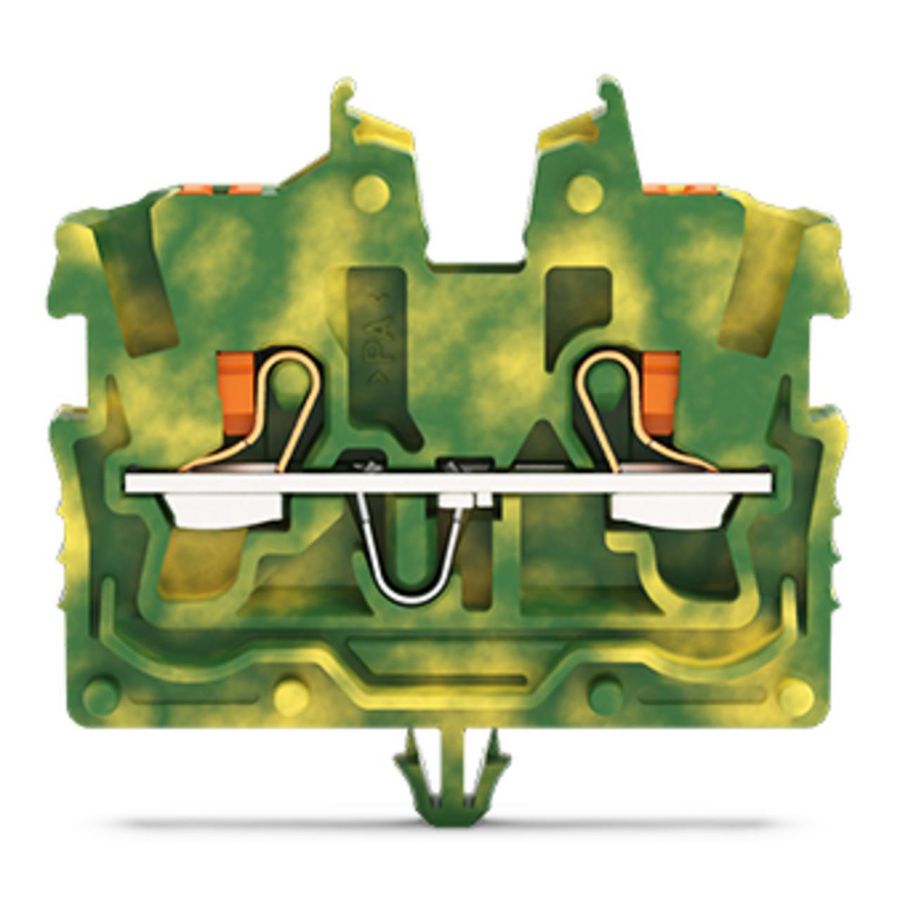 2-draads MINI-rijgklem Met Druk 1mm² groenl 2250-317 VVE=100