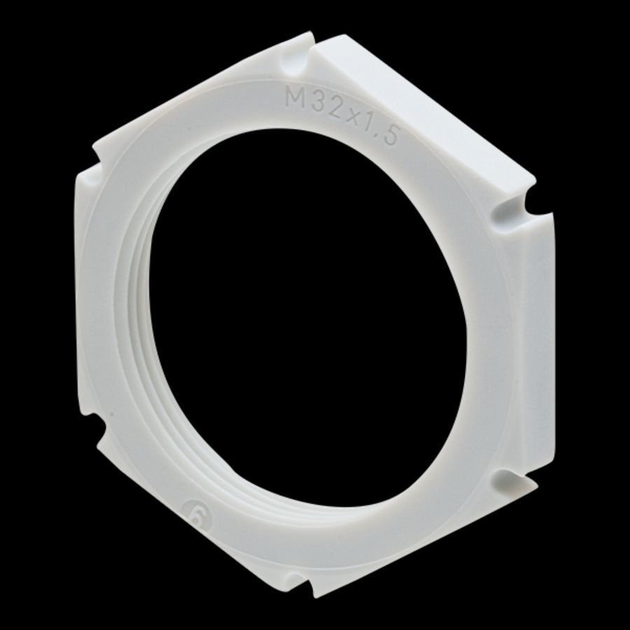 Contramoer kunststof M32x1,5 grijs EMUG32 (EMUG32LG)