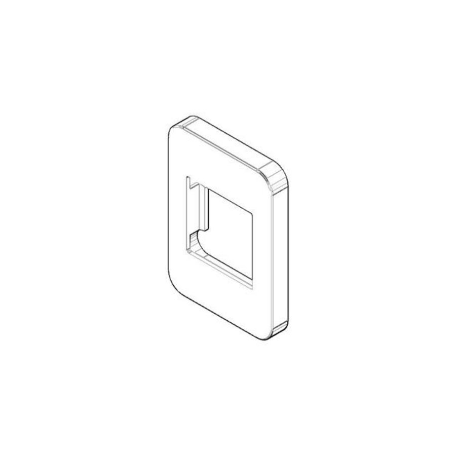 Rozet 78x55,5x9mm Platina gebors.