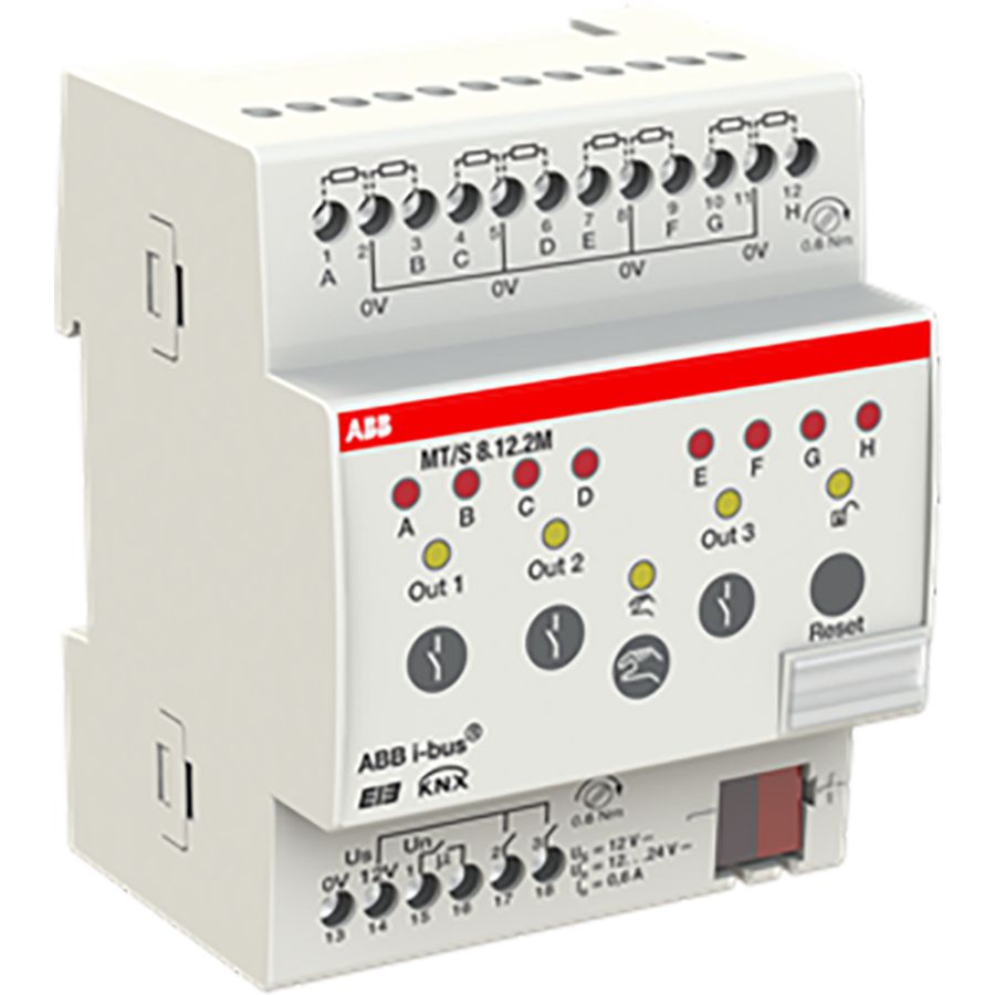 Melder-/veiligheidsterminal KNX 8-voudig handbed DIN-rail (MT/S 8.12.2M)