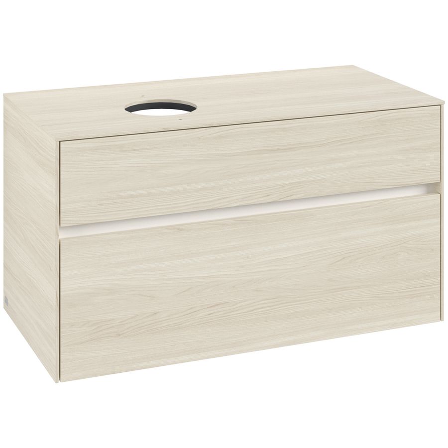 Wastafelonderkast Collaro 1000x548x500mm White Oak C03900AA