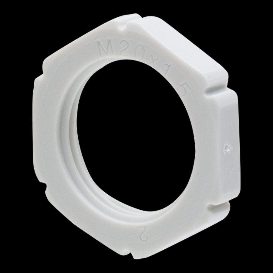 Contramoer kunststof M20x1,5 grijs (EMUG20LG)