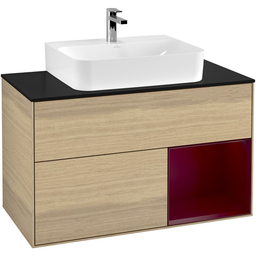Wastafelonderkast Finion 1000x603x501mm Oak Veneer G122HBPC