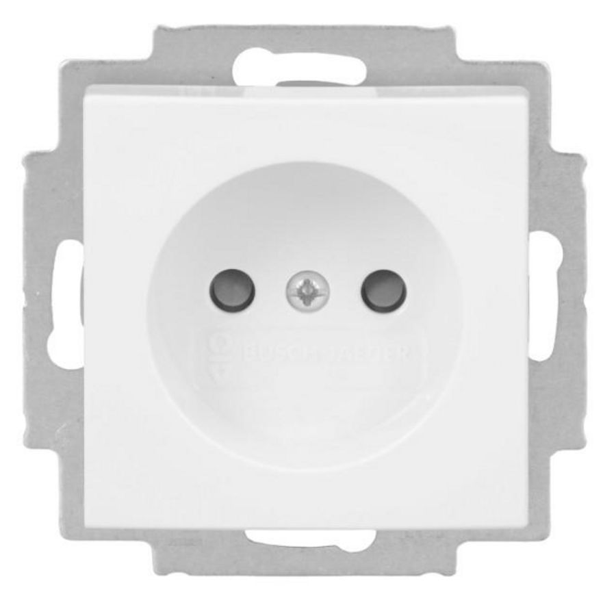 Inbouw wandcontactdoos zonder randaarde met schroefklemmen SI-B-alpinwit (2300 UC-914-500)