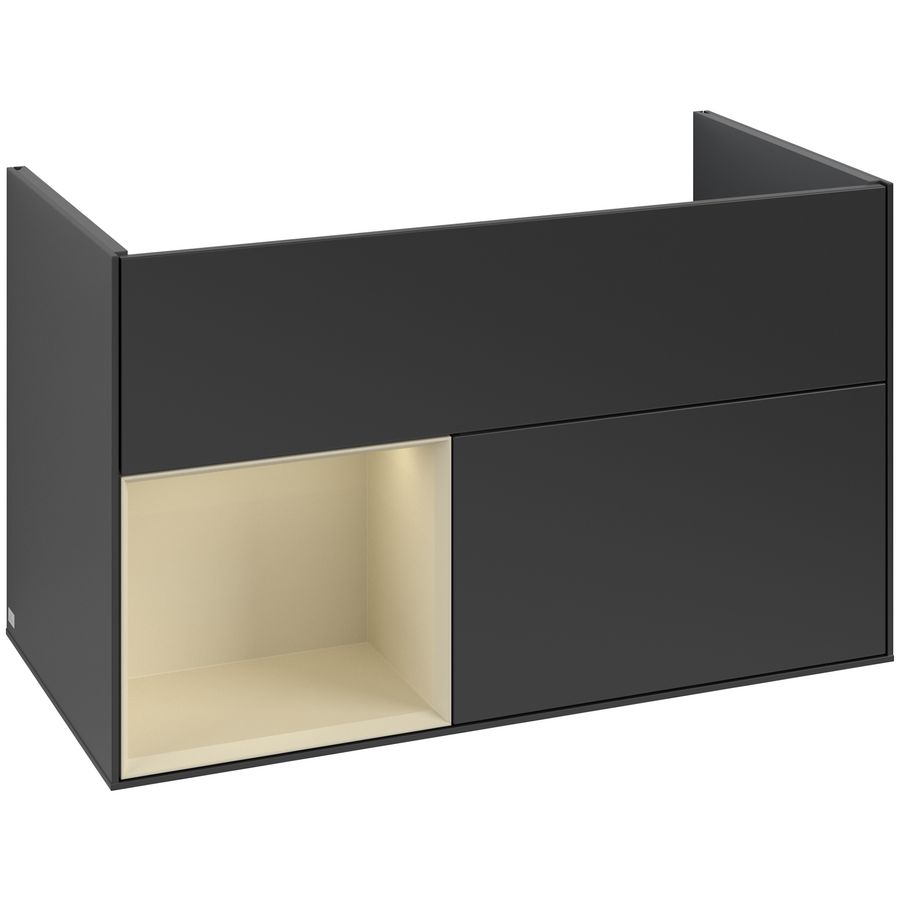 Wastafelonderkast Finion 996x591x498mm Black Matt Lacquer F030HJPD