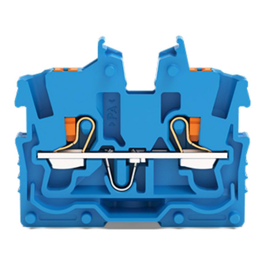 2-draads MINI-rijgklem Met Druk 1 mm² blauw 2250-304 VVE=100