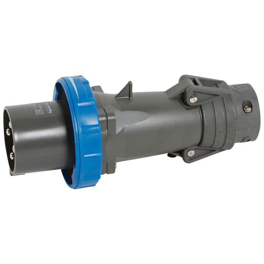Stekker recht 230V 63A 4-polig IP67 kunststof Hypra