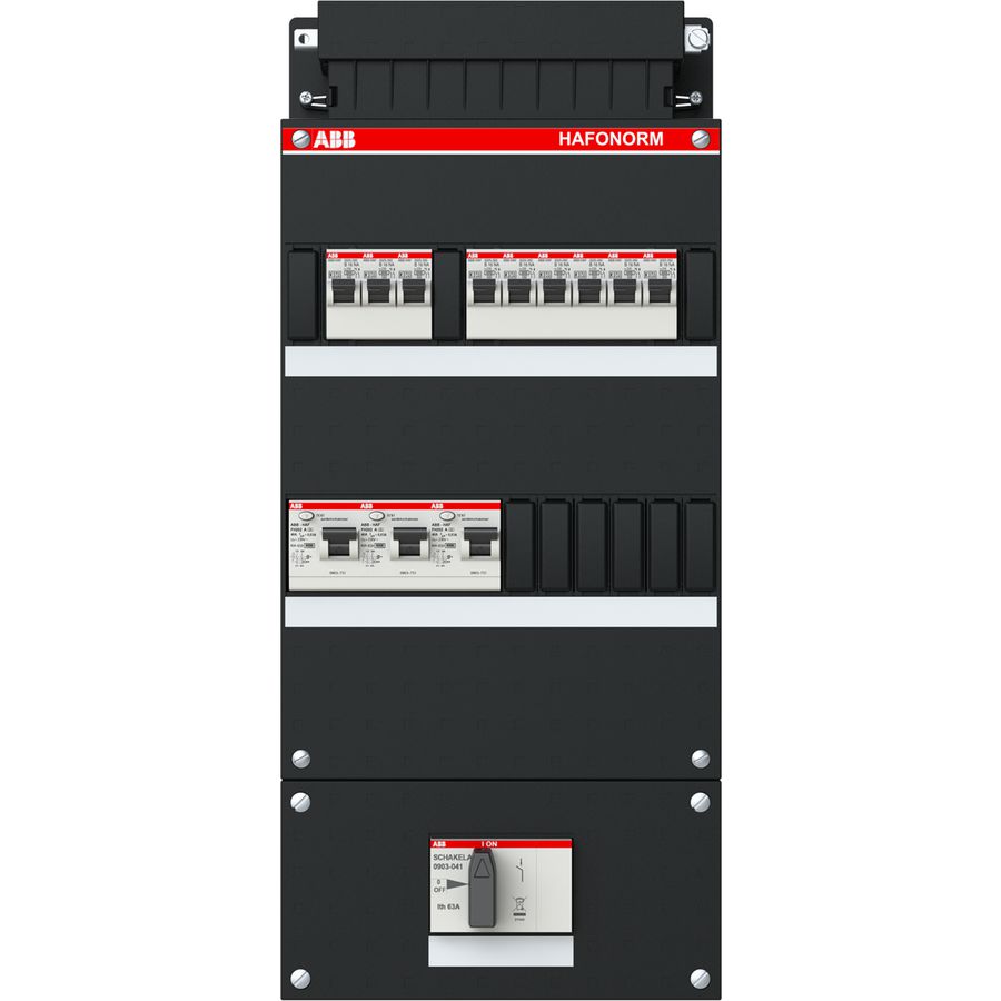 Installatiekast 9x achter 3x30mA + HS 3-f