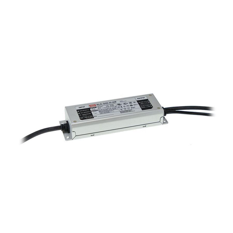 AC-DC enkele output LED driver CC 200W 24V IP67 potm
