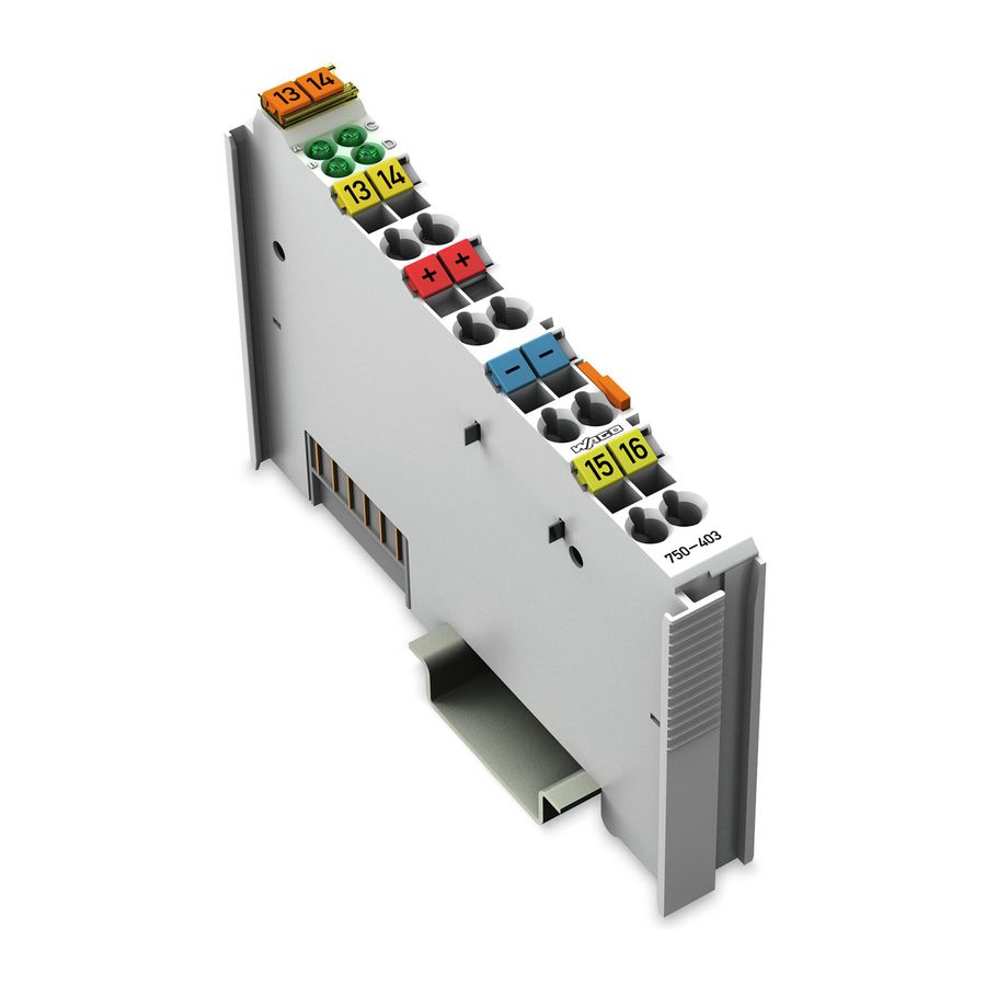 4-kanaals digitale ingang DC 24V 0,2ms lichtgrijs