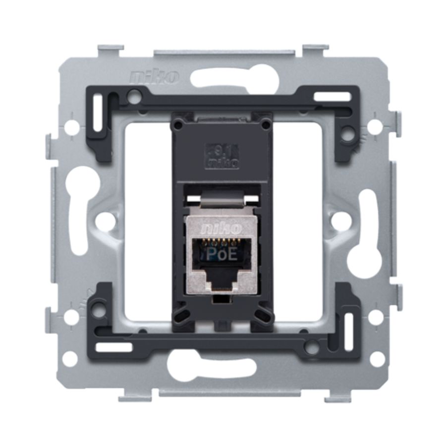 Mechanisme 1RJ45-aansl. STP Cat. 5E PoE++ vlak